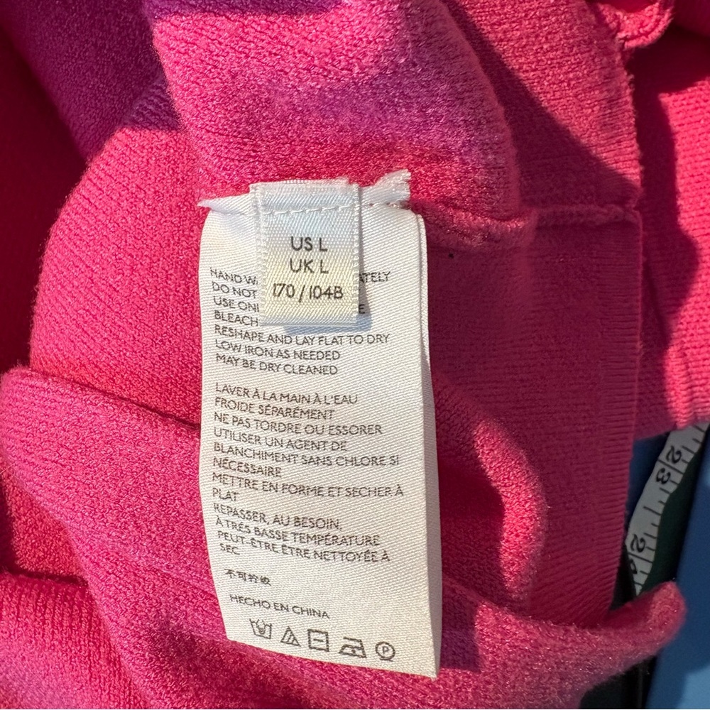 Anthropologie Maeve Womens Lupita V Neck Sweater Knit Top in Pink L - Picture 11 of 12